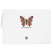 眩ます蜂蜜の蜂のキルトパターンメッセージカード (裏面横)