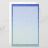 眩ます青くグラデーションなグリッターの砂の一見の暗闇ライト 便箋 (正面/裏面)