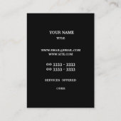 眩ます青く幾何学的なパターン 名刺 (裏面)