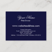 眩ます飛んでいるなユニコーンのぽっちゃりした名刺 名刺 (裏面)