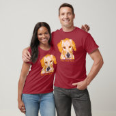 眩ます黄色の衣類のラブラドル・レトリーバー犬 Tシャツ (ユニセックス)