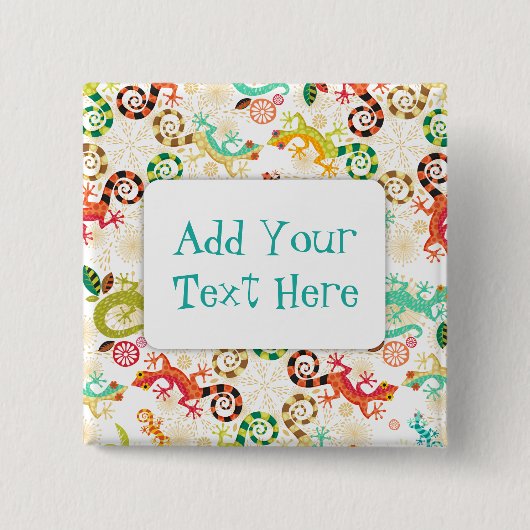 眩暈がするようなトカゲ-カスタムなPinボタン 缶バッジ (正面)