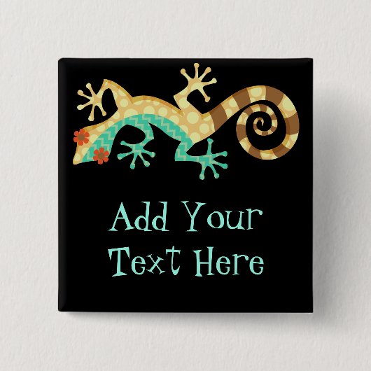 眩暈がするようなトカゲ-カスタムなPinボタン 缶バッジ (正面)