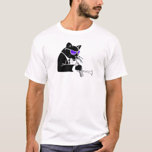 眩暈がするようなトランペット猫 Tシャツ