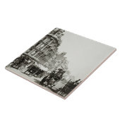 眺めのオックスフォードの通り、ロンドン(b/wの写真) タイル (側面)