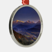 眺めの景色: ヒマラヤ山脈POKHARAネパール メタルオーナメント (右)