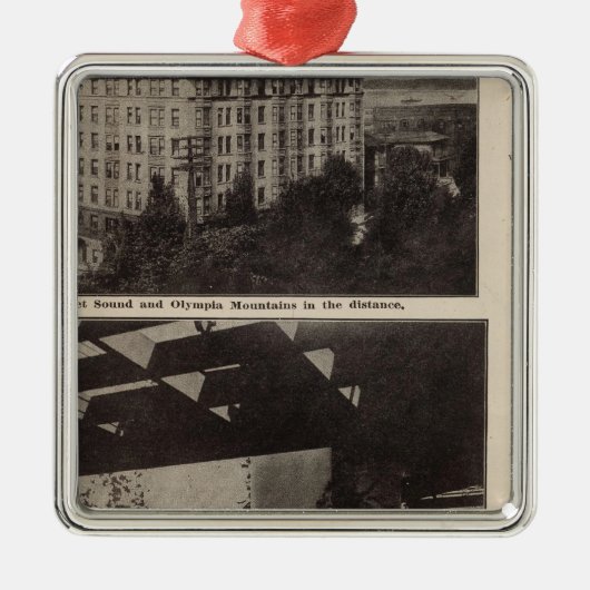 眺め、シアトル メタルオーナメント (正面)