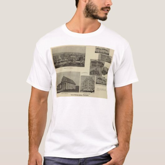 眺め、スポケーンの洗浄 Tシャツ (正面)