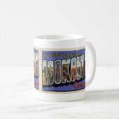 眺望山、COの郵便はがきのマグからの挨拶 コーヒーマグカップ (正面右)