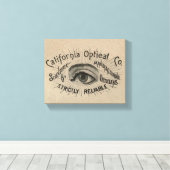眼のアンティーク広告の光学 キャンバスプリント (インサイチュ (ウッドフロア))