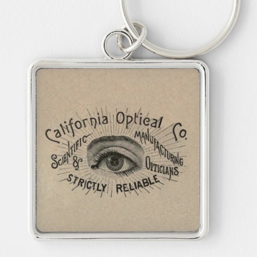 眼のアンティーク広告の光学 キーホルダー (正面)