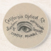 眼のアンティーク広告の光学 コースター (正面)