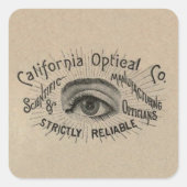 眼のアンティーク広告の光学 スクエアシール (正面)