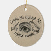 眼のアンティーク広告の光学 セラミックオーナメント (左)