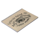 眼のアンティーク広告の光学 ノートブック (左側)