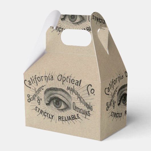 眼のアンティーク広告の光学 フェイバーボックス (正面サイド)