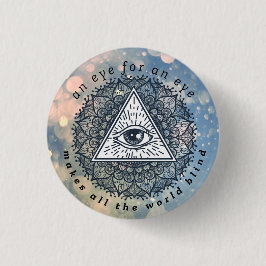 眼を見れば世界中の盲目の金属になる 缶バッジ