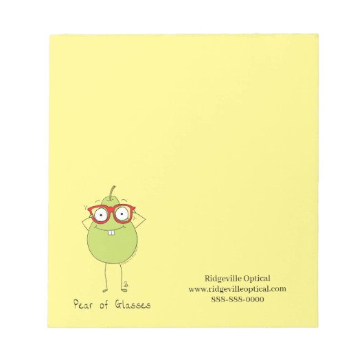 眼カスタム医師事務所のノートパッド ノートパッド (正面)