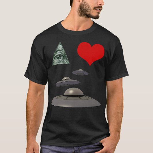 眼ハートUFO Tシャツ (正面)