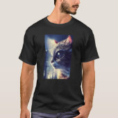 眼パッチキャット子猫ペット動物性嚢胞型ロボット Tシャツ (正面)