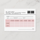 眼光学機械式眼鏡処方の事業 エンクロージャーカード (裏面)