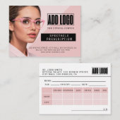 眼光学機械式眼鏡処方の事業 エンクロージャーカード (正面/裏面)