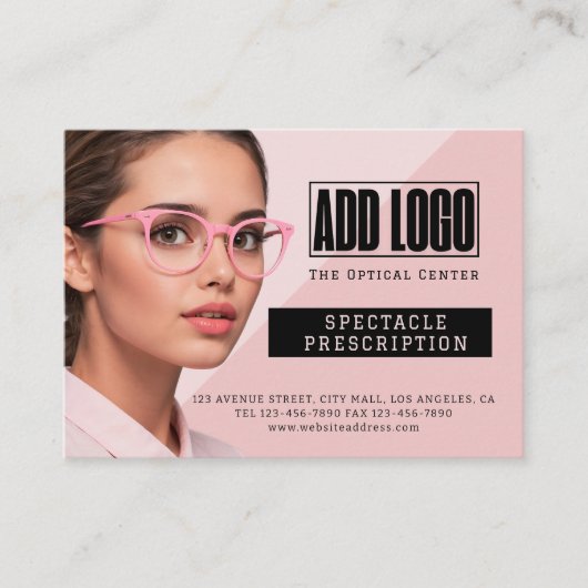 眼光学機械式眼鏡処方の事業 エンクロージャーカード (正面)