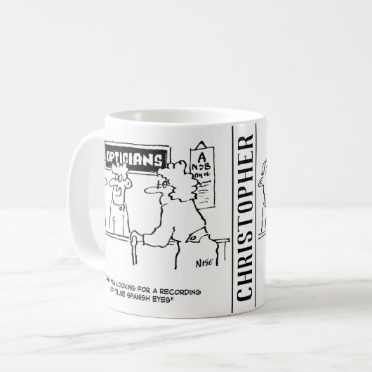 眼光頼者はスペインの目 コーヒーマグカップ (正面左)