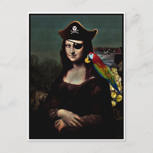眼帯の海賊モナ・リザ ポストカード (正面)