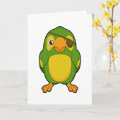 眼帯をつけた海賊のパラット カード (黄色い花)