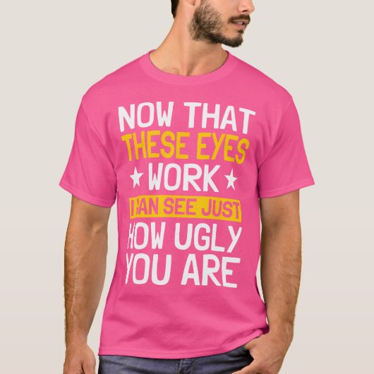 眼手術医師強い患者の生存者の卵黄 Tシャツ (正面)