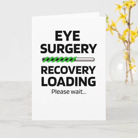 眼手術回復ギフト緑内障白内障ラシック カード (黄色い花)