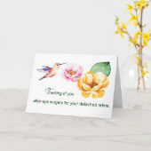 眼手術網膜剥離考えの花 カード (黄色い花)