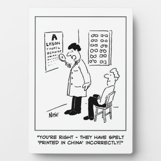 眼検与え査の眼鏡検査。おもしろい フォトプラーク (正面)