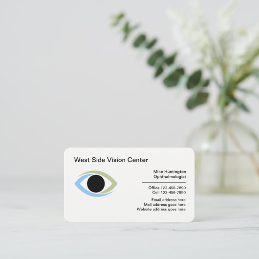 眼気に眼科医の名刺 名刺 (スタンド正面)