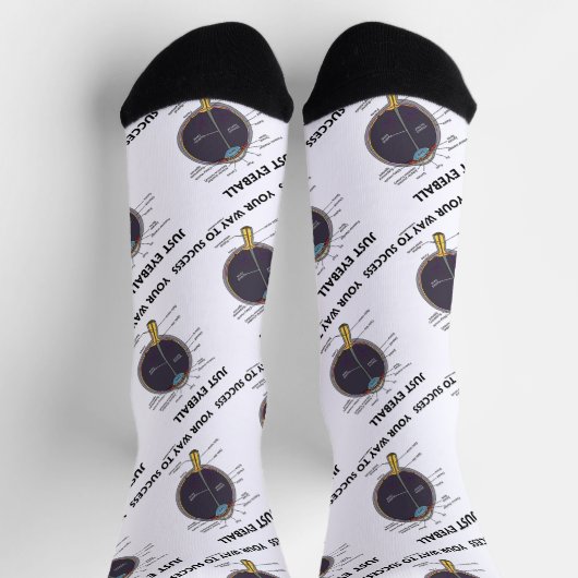 眼球で成功への道を目の解剖学的ユーモア ソックス (上部)