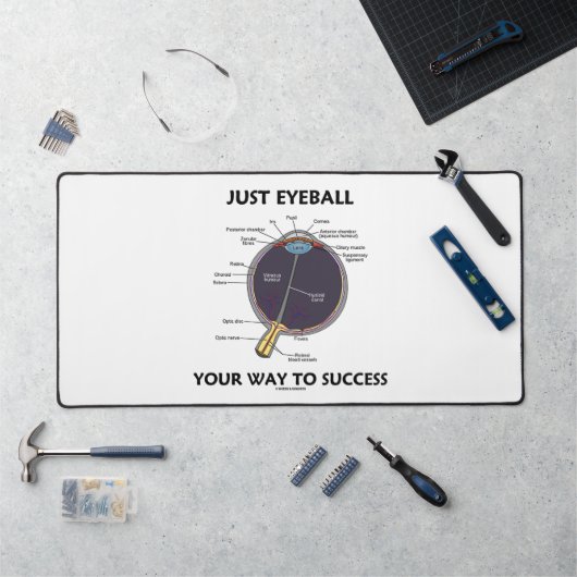 眼球で成功への道を目の解剖学的ユーモア デスクマット (ワークステーション)