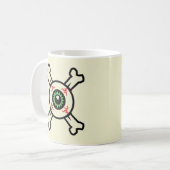 眼球とクロスボーンコーヒーマグ コーヒーマグカップ (正面左)