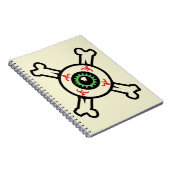 眼球とクロスボーン（ライトバックグラウンド） ノートブック (右側)