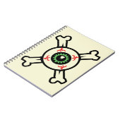 眼球とクロスボーン（ライトバックグラウンド） ノートブック (左側)