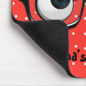 眼球とメガネの水玉模様マウスパッド マウスパッド (コーナー)