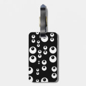 眼球の背景が付いている視力検査表 ラゲッジタグ (裏面縦)