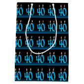 眼球ろうそく付き40歳の誕生日 ミディアムペーパーバッグ (裏面)