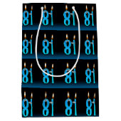 眼球ろうそく付き81歳の誕生日 ミディアムペーパーバッグ (正面)