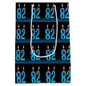 眼球ろうそく付き82歳の誕生日 ミディアムペーパーバッグ (裏面)