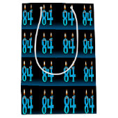 眼球ろうそく付き84歳の誕生日 ミディアムペーパーバッグ (正面)