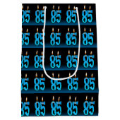 眼球ろうそく付き85歳の誕生日 ミディアムペーパーバッグ (裏面)