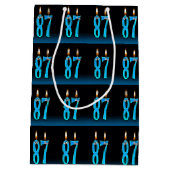 眼球ろうそく付き87歳の誕生日 ミディアムペーパーバッグ (裏面)