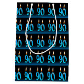 眼球ろうそく付き90歳の誕生日 ミディアムペーパーバッグ (裏面)