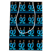 眼球ろうそく付き92歳の誕生日 ミディアムペーパーバッグ (裏面)